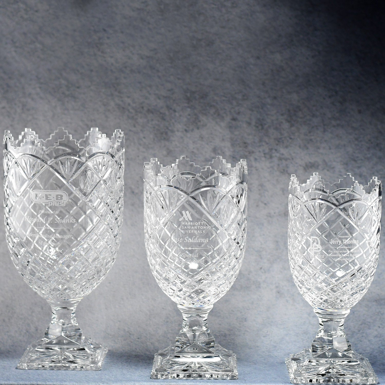 Crystal Cup with Scalloped Edge