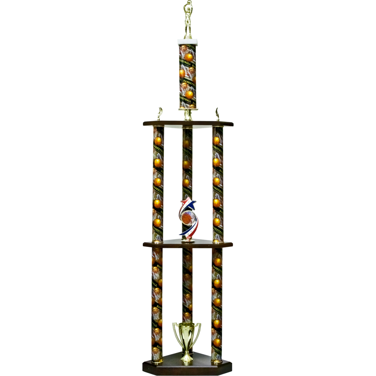 Three-Tier Three Pillar Trophy